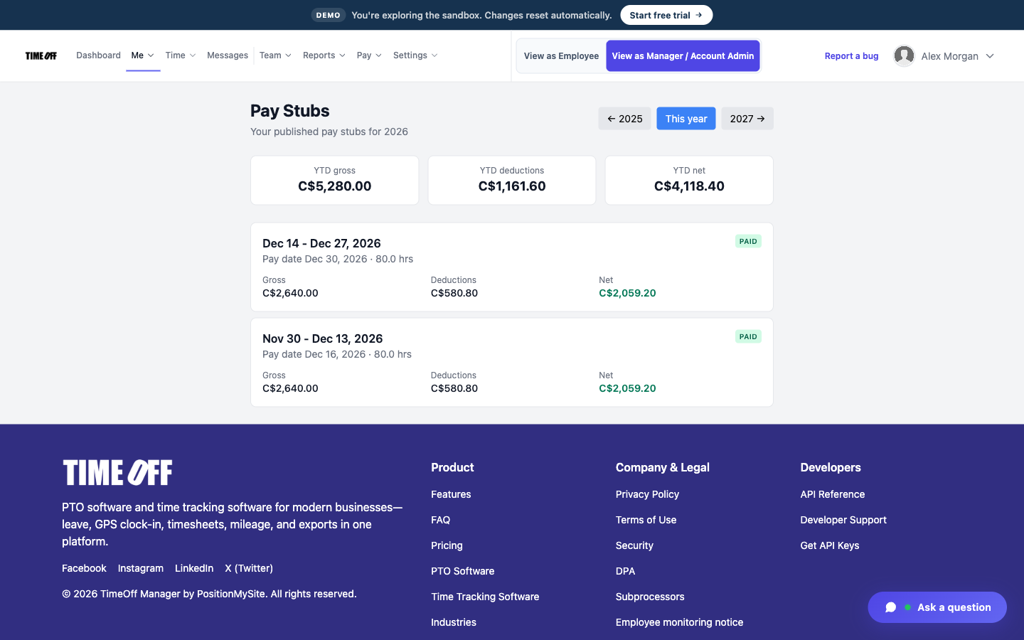 Pay Stubs